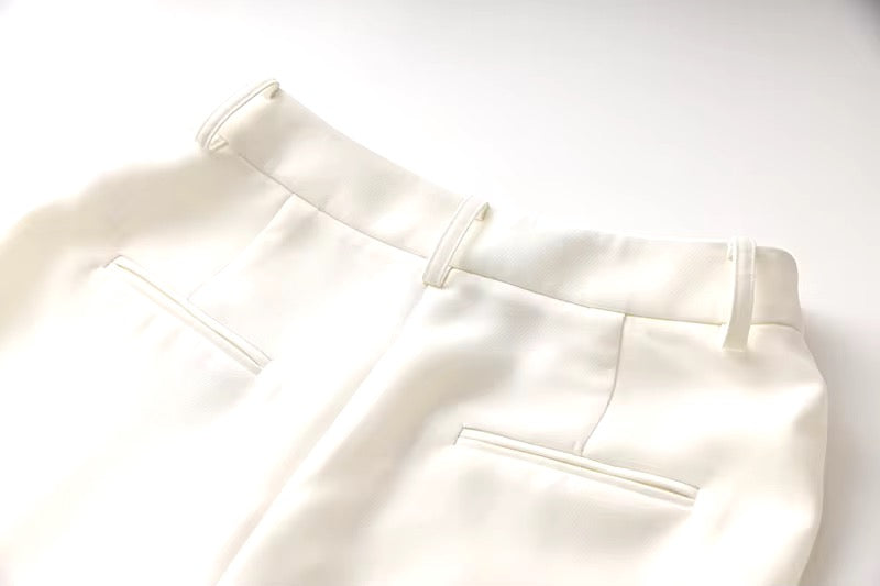 Boss Babe White Blazer Suit 2Pcs