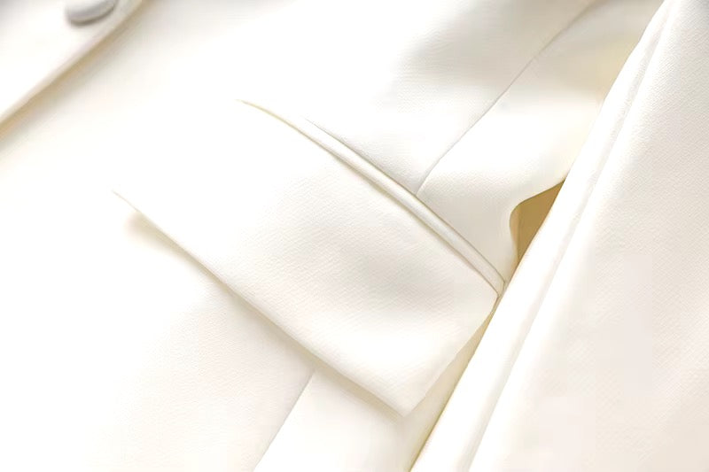 Boss Babe White Blazer Suit 2Pcs