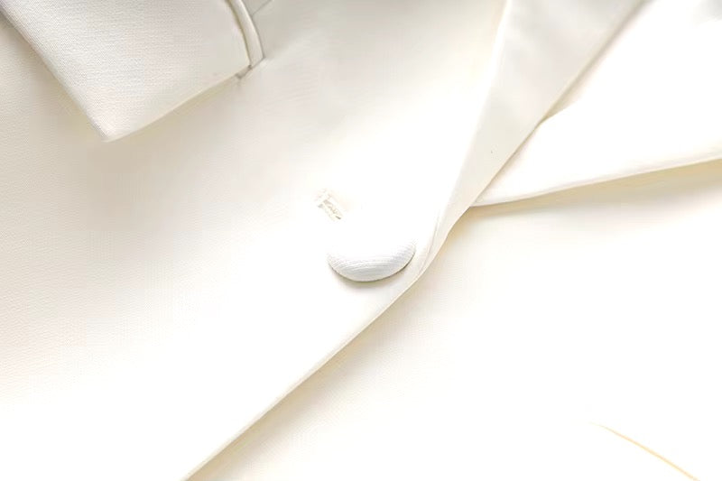 Boss Babe White Blazer Suit 2Pcs