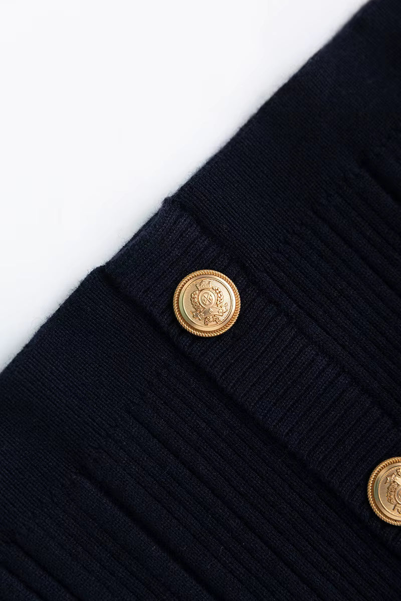 Boss Babe Elegant Knit Dress with Belt | Long Sleeve Colorblock