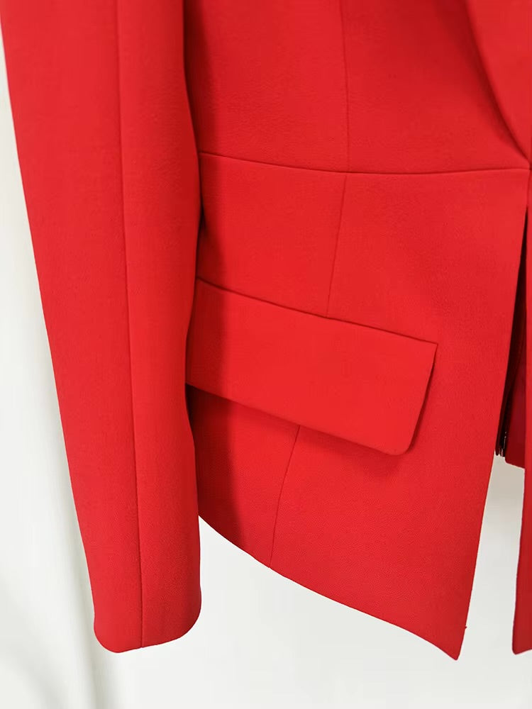Boss Babe Off Shoulder Long Sleeve Blazer