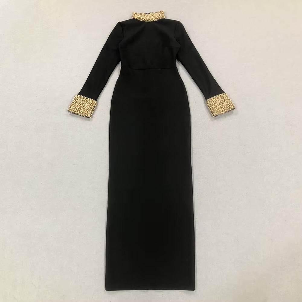 Boss Babe Elegant Beading Bandage Dress