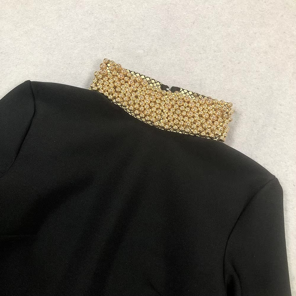 Boss Babe Elegant Beading Bandage Dress