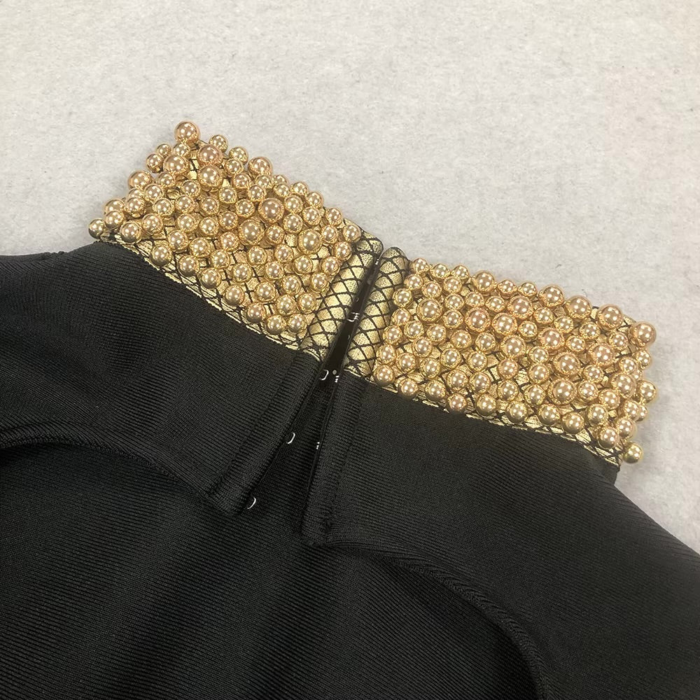Boss Babe Elegant Beading Bandage Dress