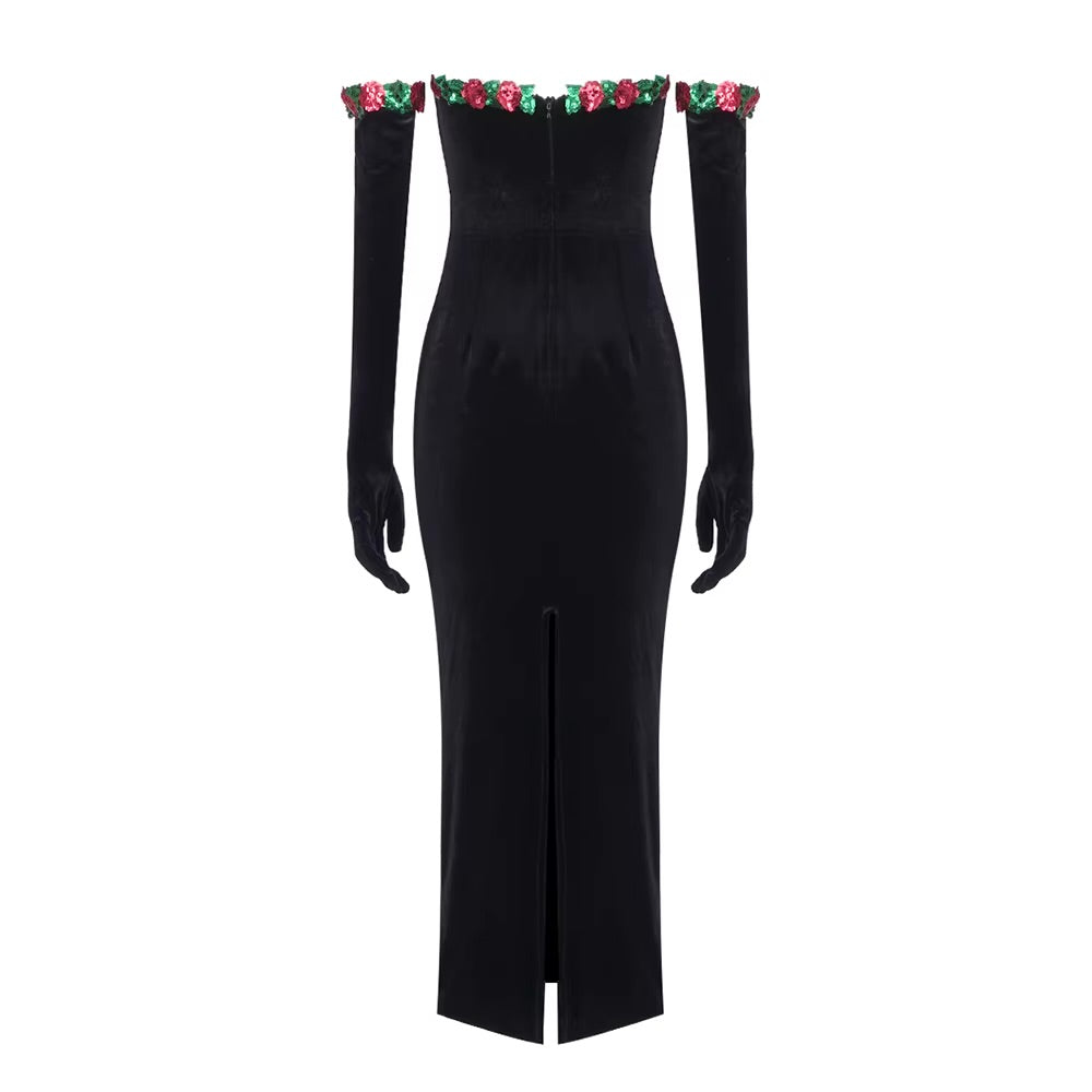 Boss Babe Elegant Velvet Dress