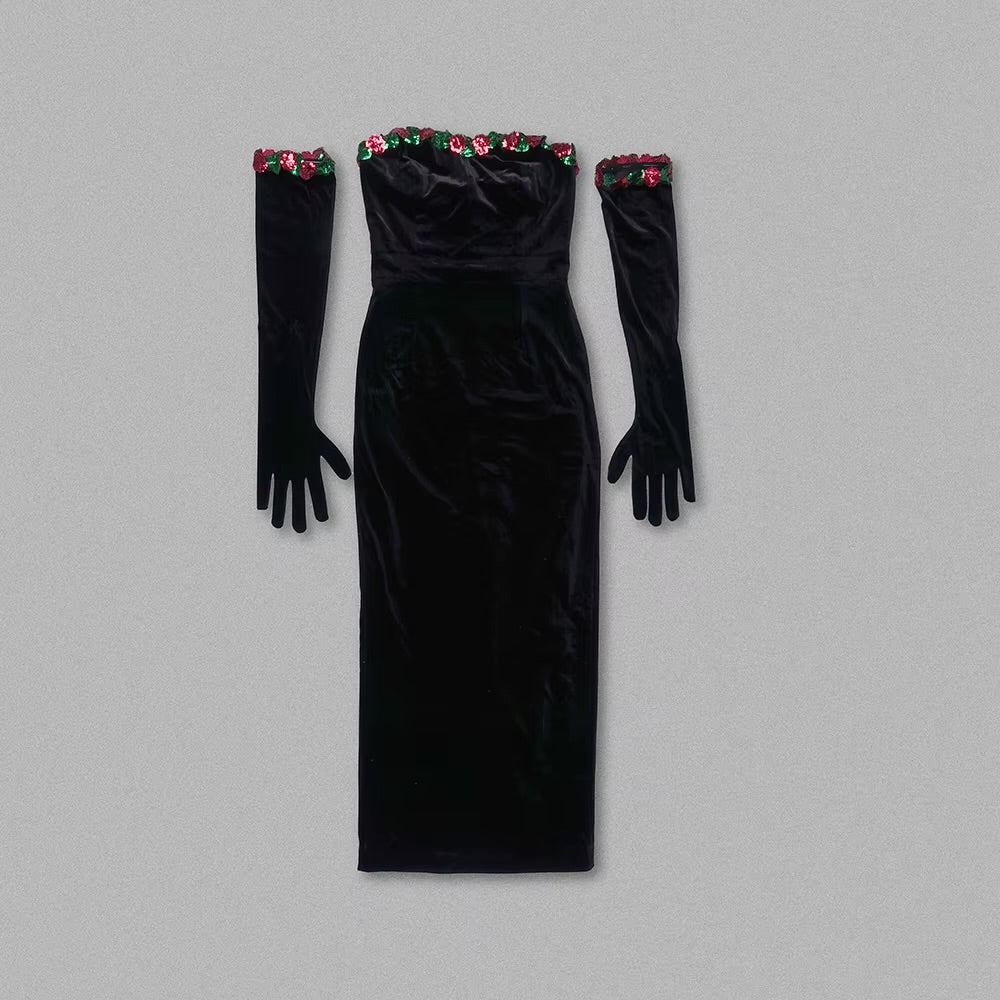 Boss Babe Elegant Velvet Dress