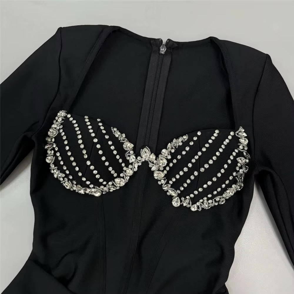 Boss Babe Beading Bandage Dress