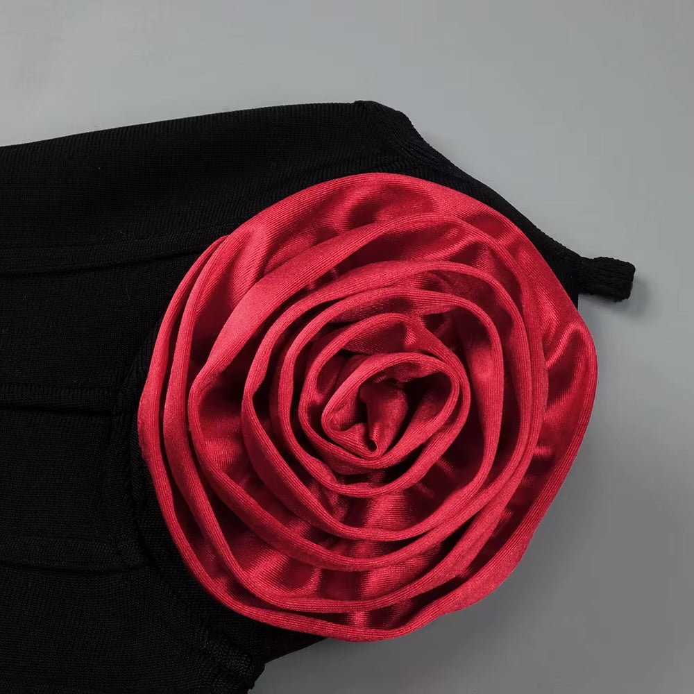 Boss Babe Rose Strapless Bodycon Top & Mini Skirt