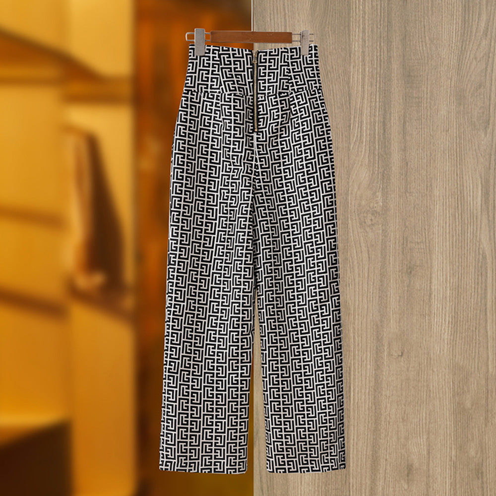 Boss Babe Geometric Pattern Trouser