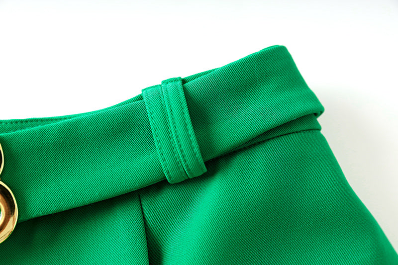 Boss Babe Green Two-Pieces Blazer Suit