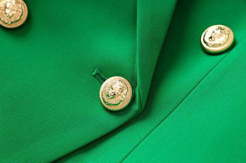 Boss Babe Green Two-Pieces Blazer Suit