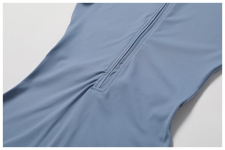 Rico Zipper Short Sleeve Women's Jumpsuits