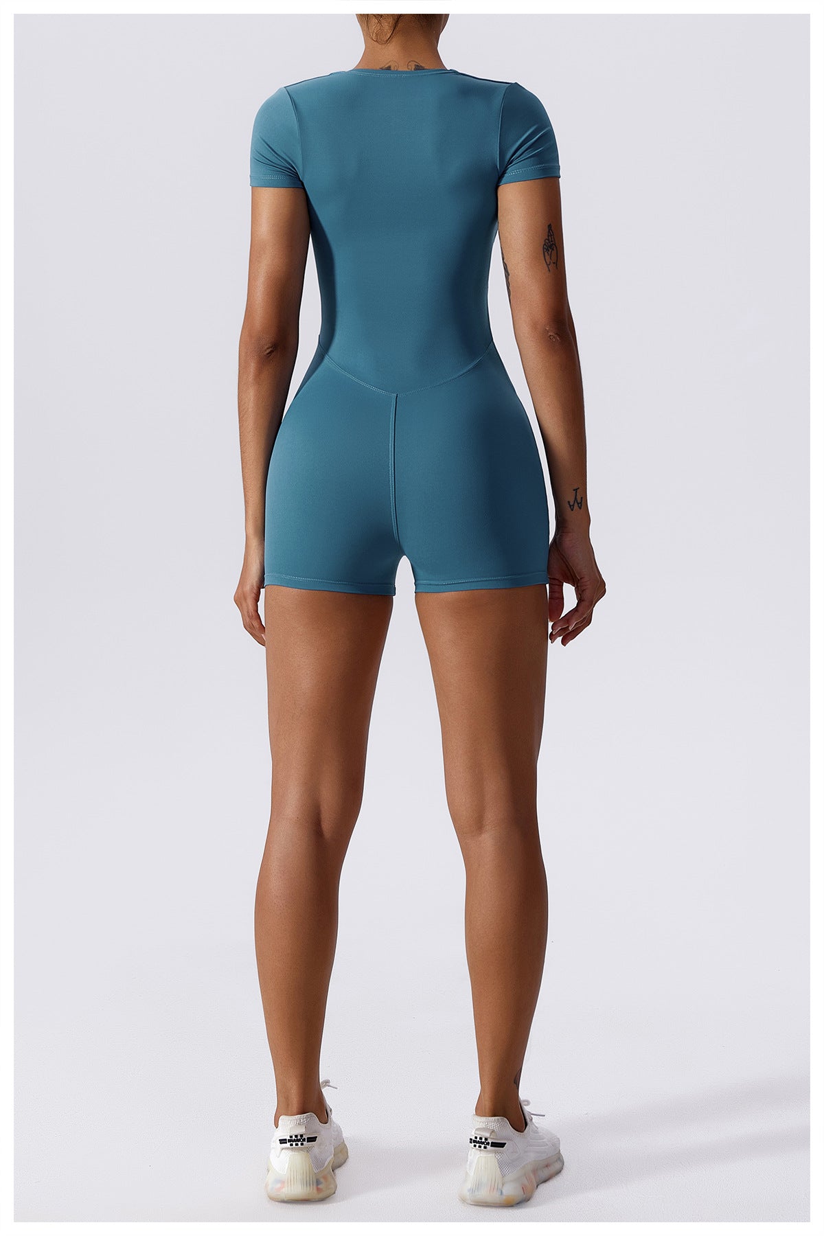Square Neckline Short Romper