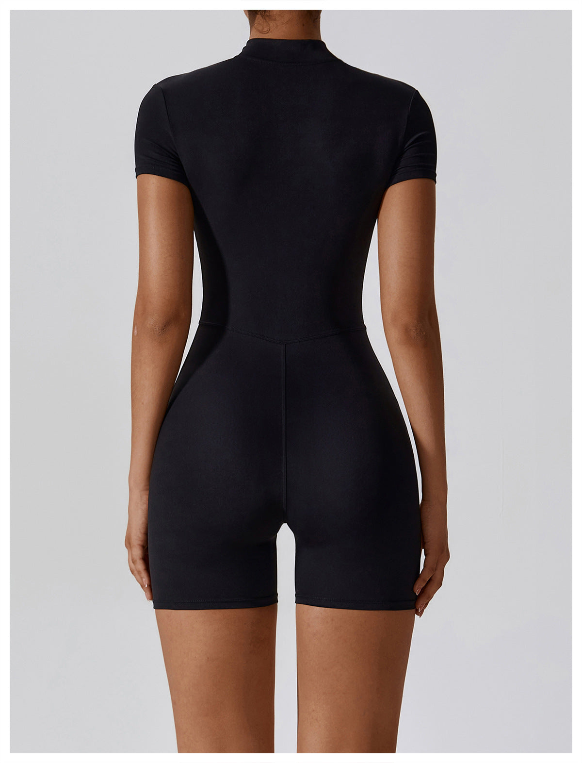 Comino Zipper Short Sleeve Yoga Bodysuit