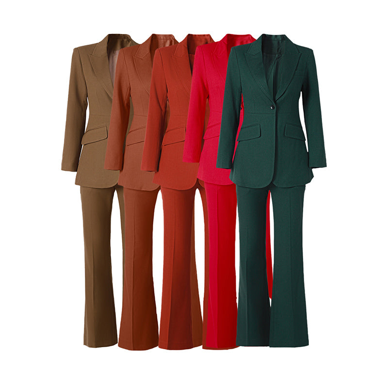 Boss Babe Finework Superior Style New Fall Thick Fabric 2PCS Lady Suit