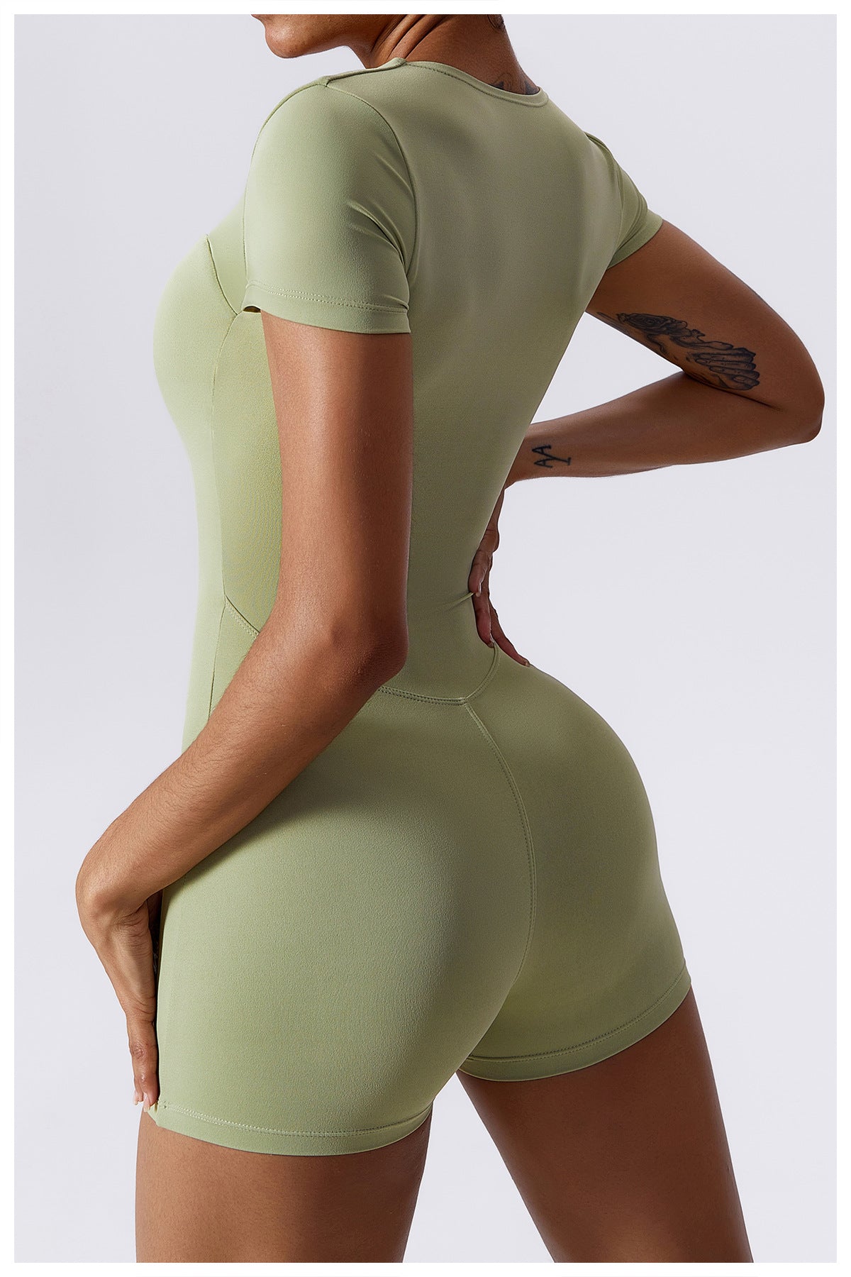 Square Neckline Short Romper