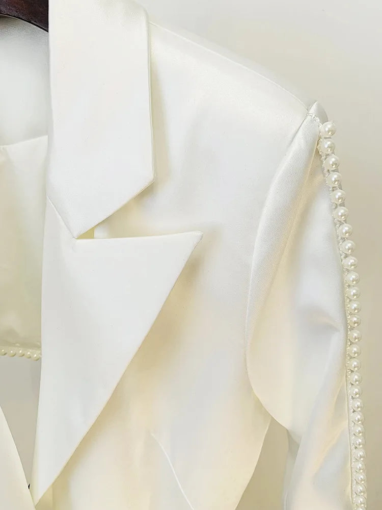 Boss Babe Long Sleeve Hollow Out Waist Blazer See-through Flared Pants