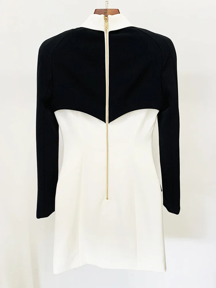 Boss Babe Polo Collar Long Sleeve Slim Fitted Dress