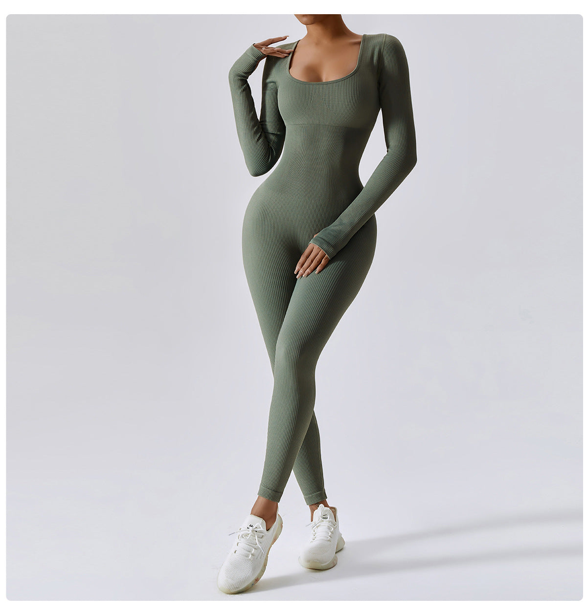 Tight Long Sleeve Yoga Jumpsuit