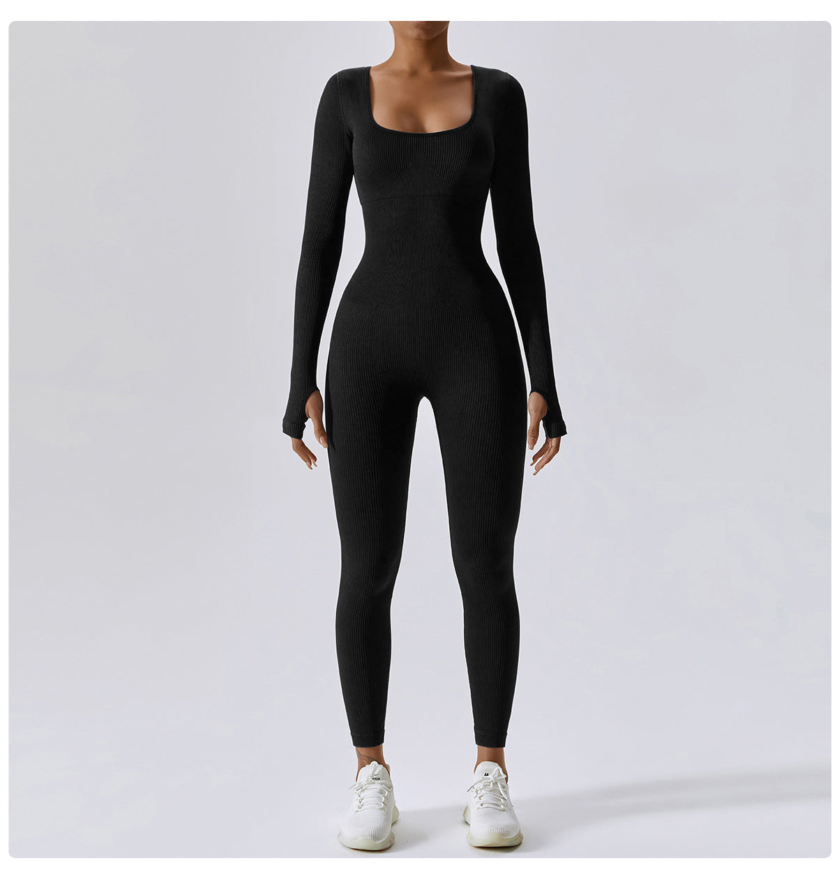 Tight Long Sleeve Yoga Jumpsuit