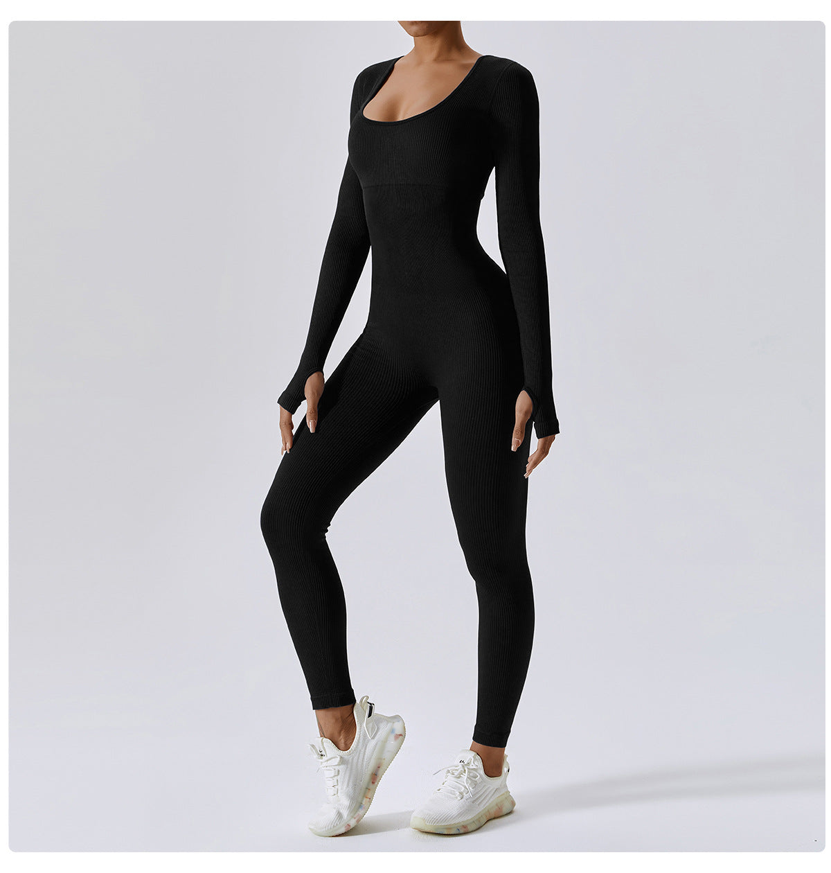 Tight Long Sleeve Yoga Jumpsuit