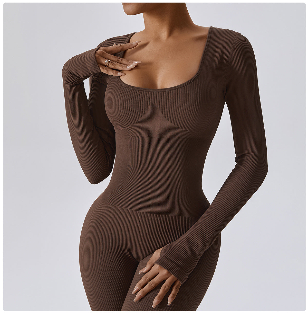 Tight Long Sleeve Yoga Jumpsuit