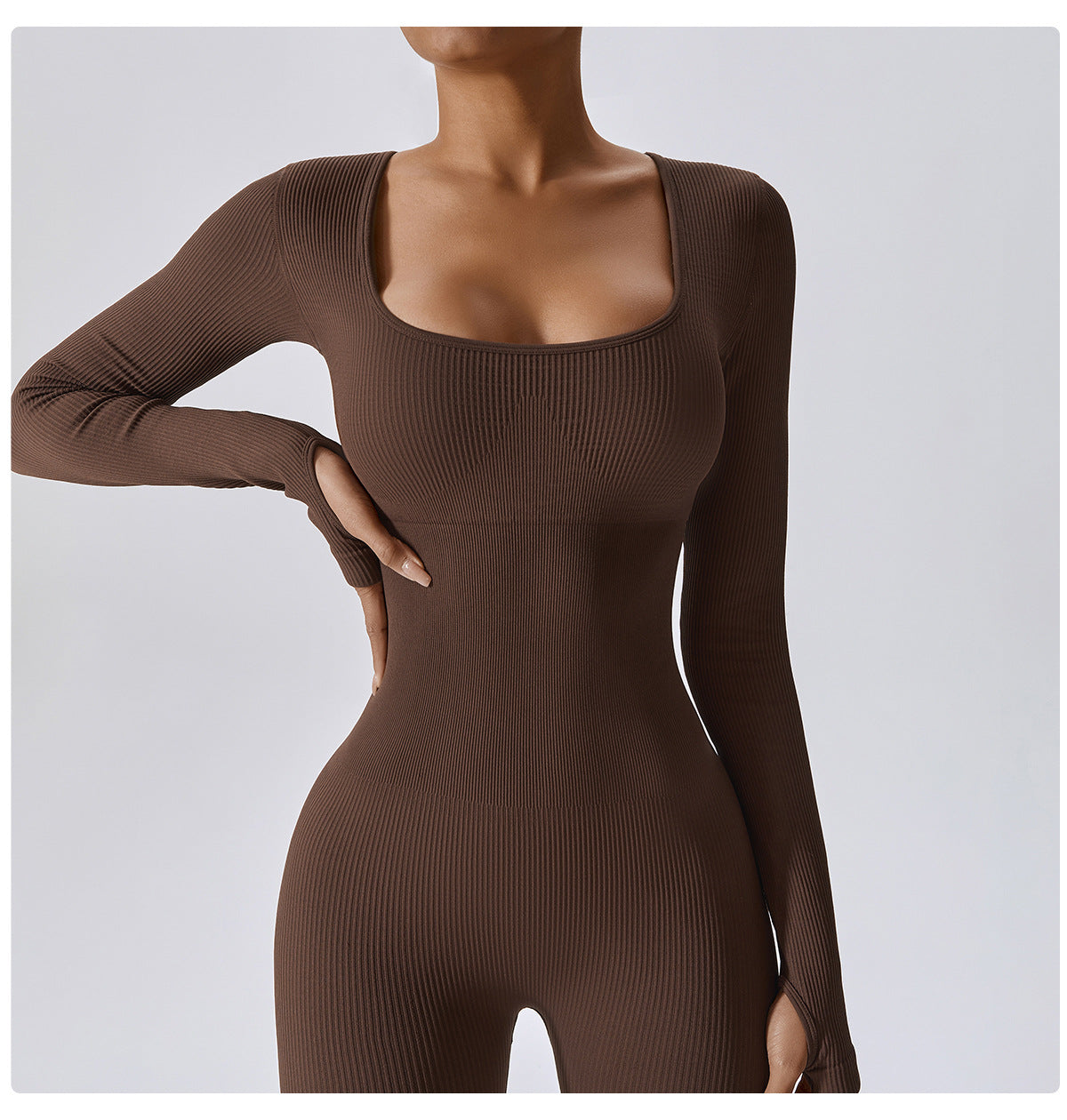 Tight Long Sleeve Yoga Jumpsuit