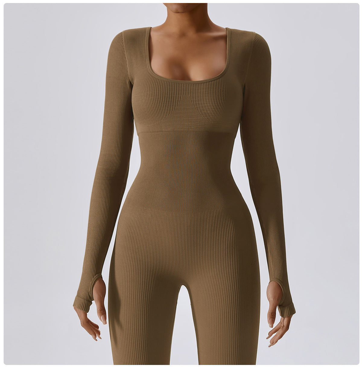 Tight Long Sleeve Yoga Jumpsuit