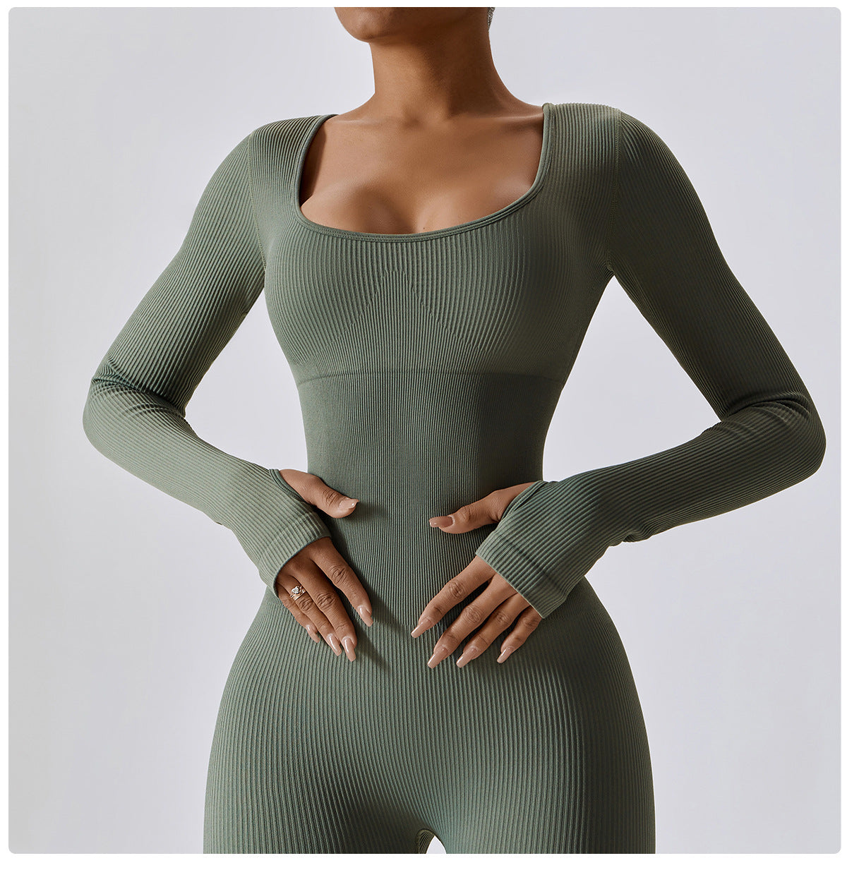 Tight Long Sleeve Yoga Jumpsuit