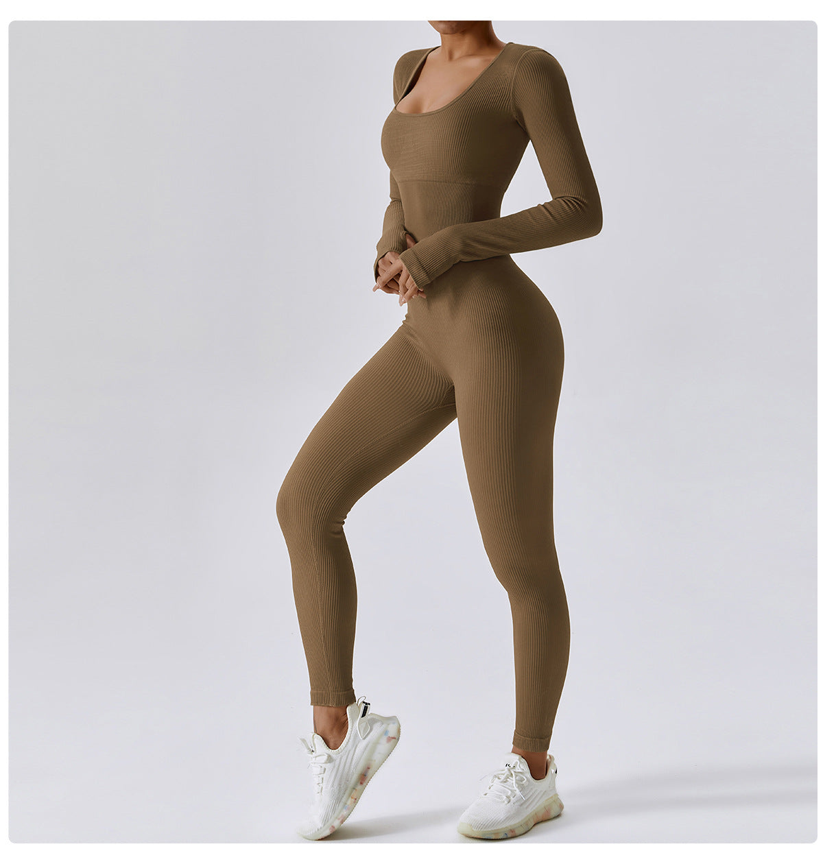 Tight Long Sleeve Yoga Jumpsuit