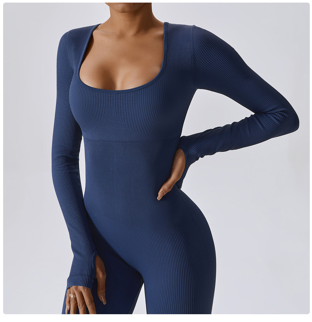 Tight Long Sleeve Yoga Jumpsuit