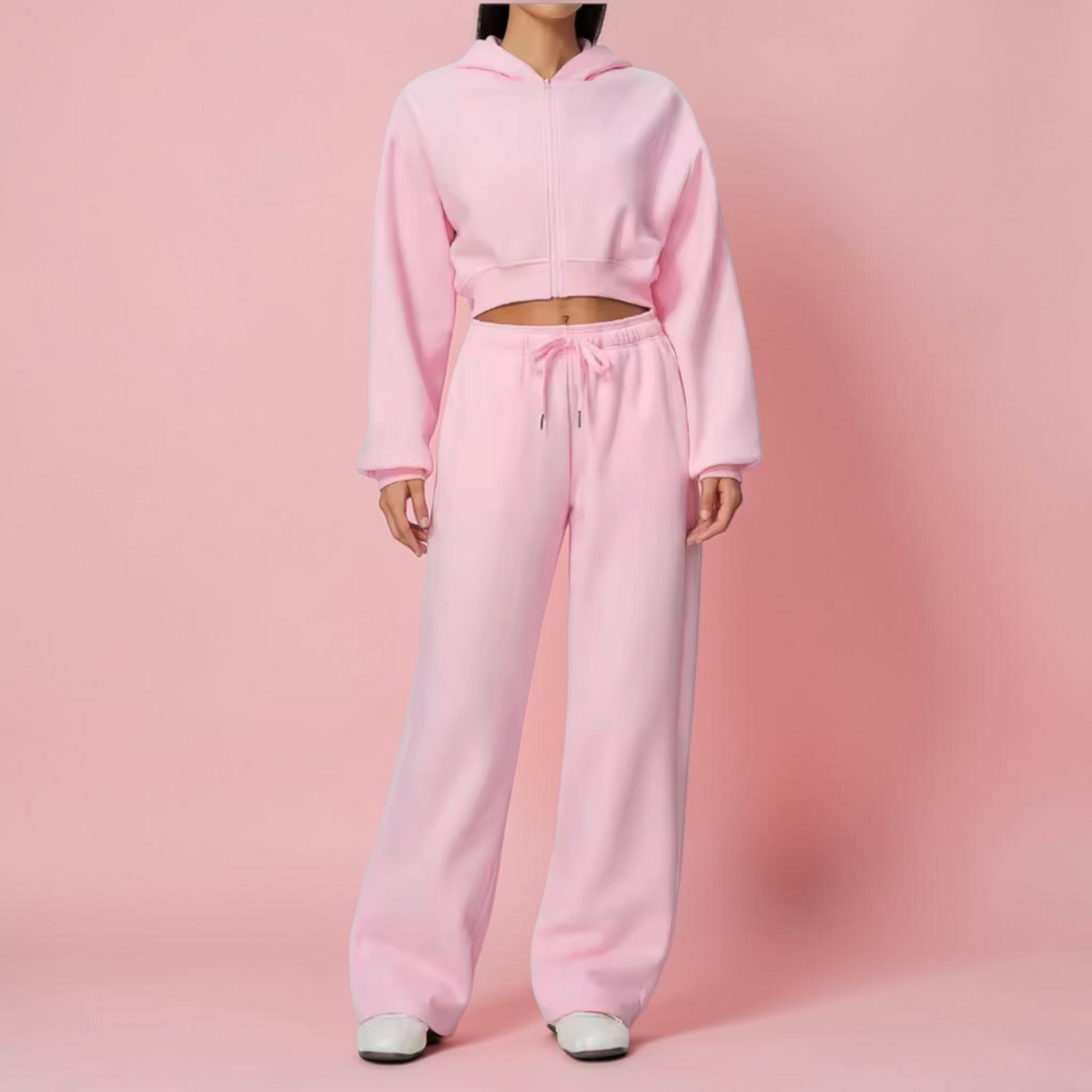Aila Crop top Hoodie & Pants
