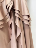 Boss Babe Long-Sleeve Ruffle Maxi Dress