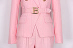 Boss Babe Pink Double-Breasted Blazer & Trousers Set