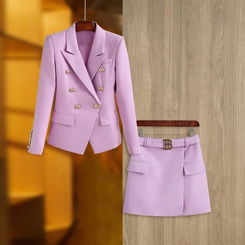 Boss Babe Fresh Lilac 2PCS Blazer Suit