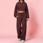 Aila Crop top Hoodie & Pants