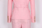 Boss Babe Pink Double-Breasted Blazer & Trousers Set