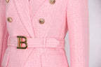 Boss Babe Pink Double-Breasted Blazer & Trousers Set