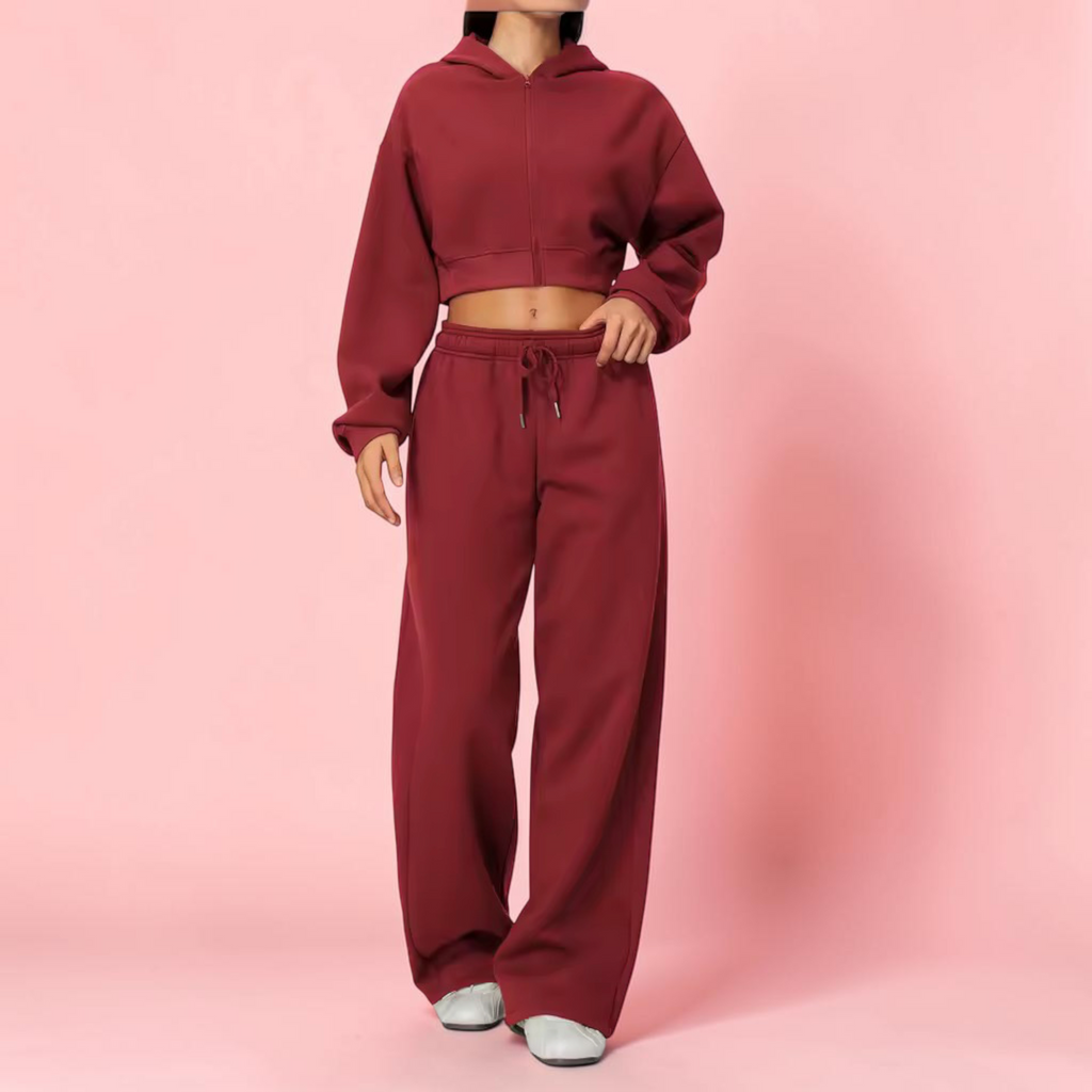 Aila Crop top Hoodie & Pants