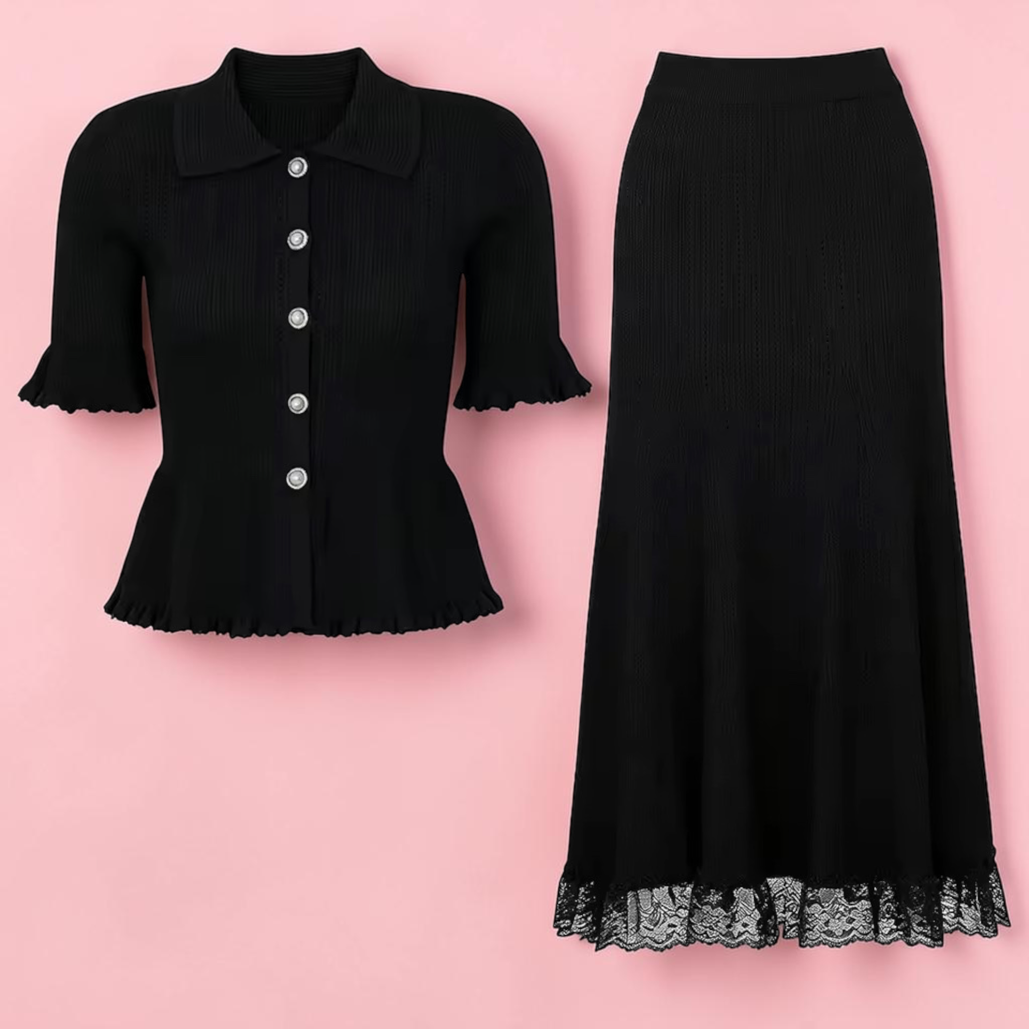 Boss Babe 2-Piece Knitted Skirt Set Beautylicious you