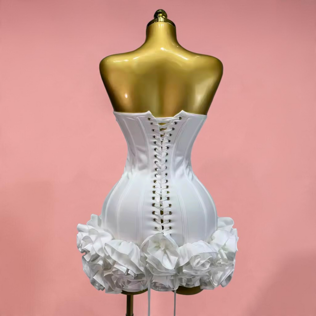 IT GIRL Strapless Floral Bodycon Mini Dress