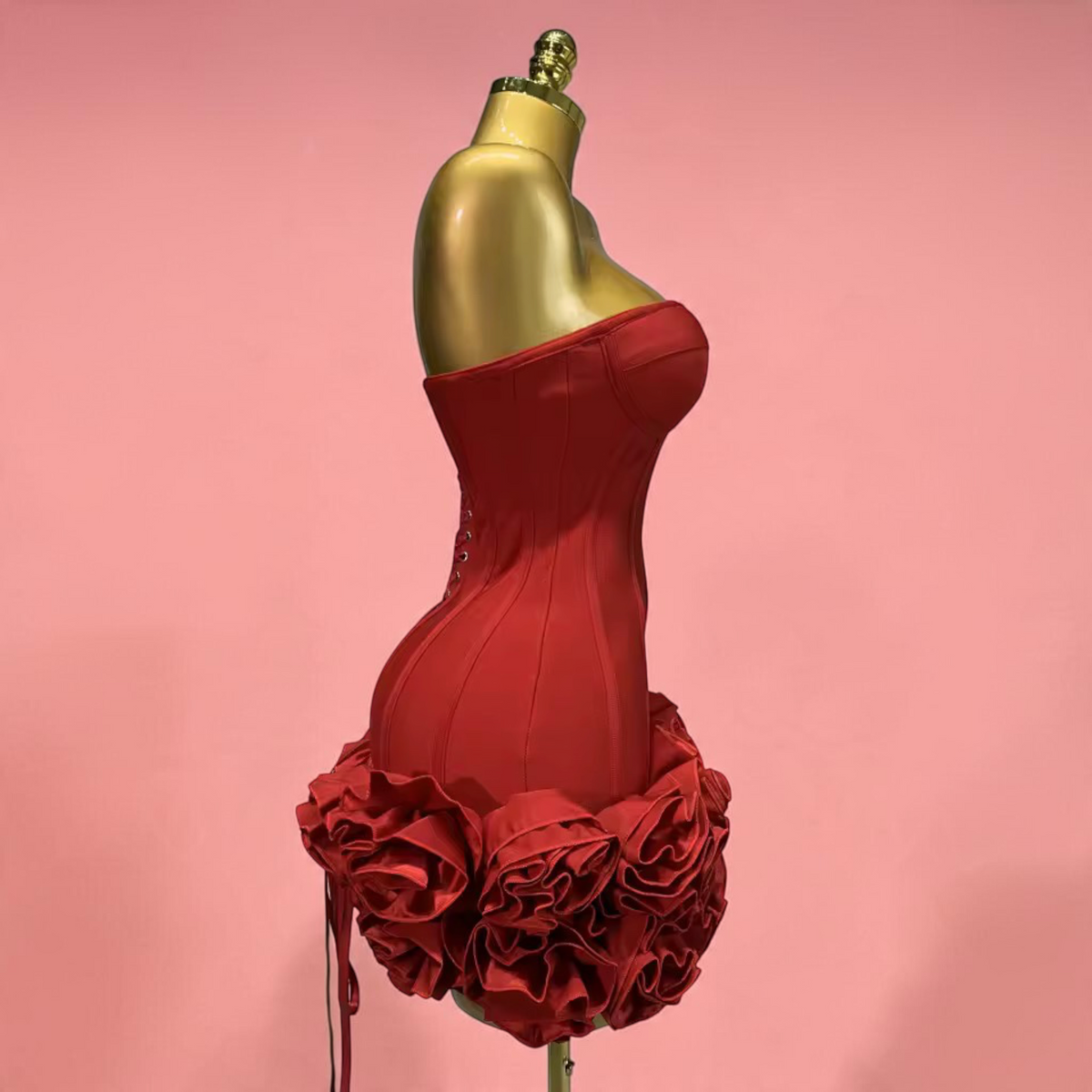 IT GIRL Strapless Floral Bodycon Mini Dress