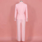 Boss Babe Pink Double-Breasted Blazer & Trousers Set