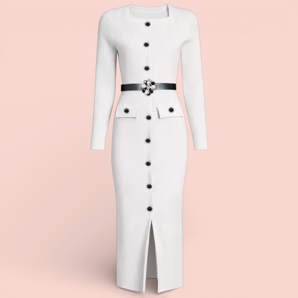 Boss Babe Knitted Long Sweater Dress for Women