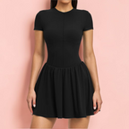 Zaluma Zipper Yoga Jumpsuit Dress