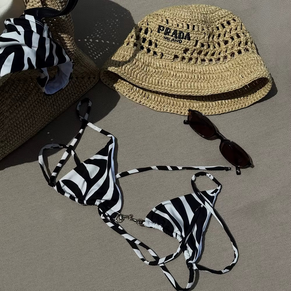 Honorata zebra print Bikini