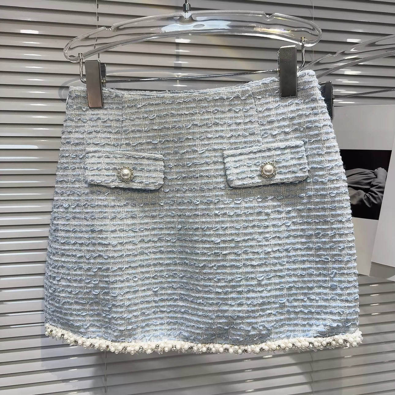 Boss Babe Sleeveless Crop Top Short Tweed Skirt
