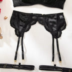 Ava Valentine Satin Lace Lingerie Set