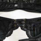 Ava Valentine Satin Lace Lingerie Set