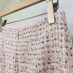 Boss Babe Crystal Pearl Tweed Top & Skirt Set